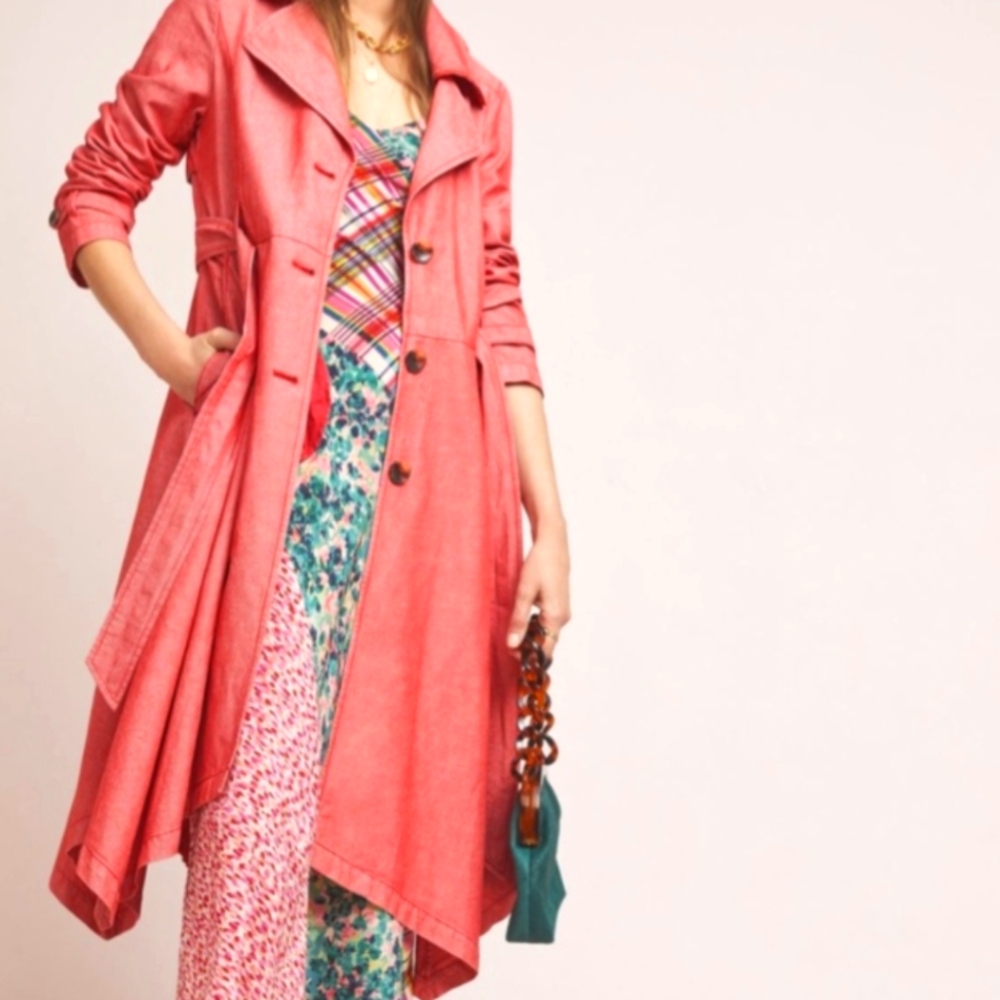 Anthropologie Elle Trench Coat